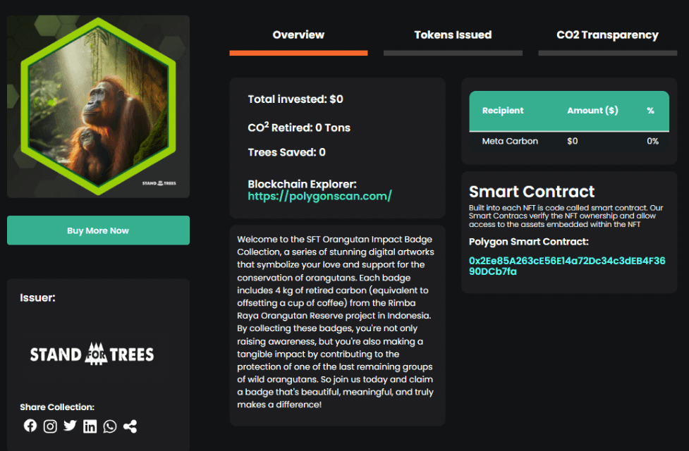 Stand For Trees digital collectibles as rewards